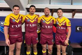 Royce Tout, James Morgan, Josh Ayers and Lachie Munro in their Country jumpers on Saturday. Picture supplied