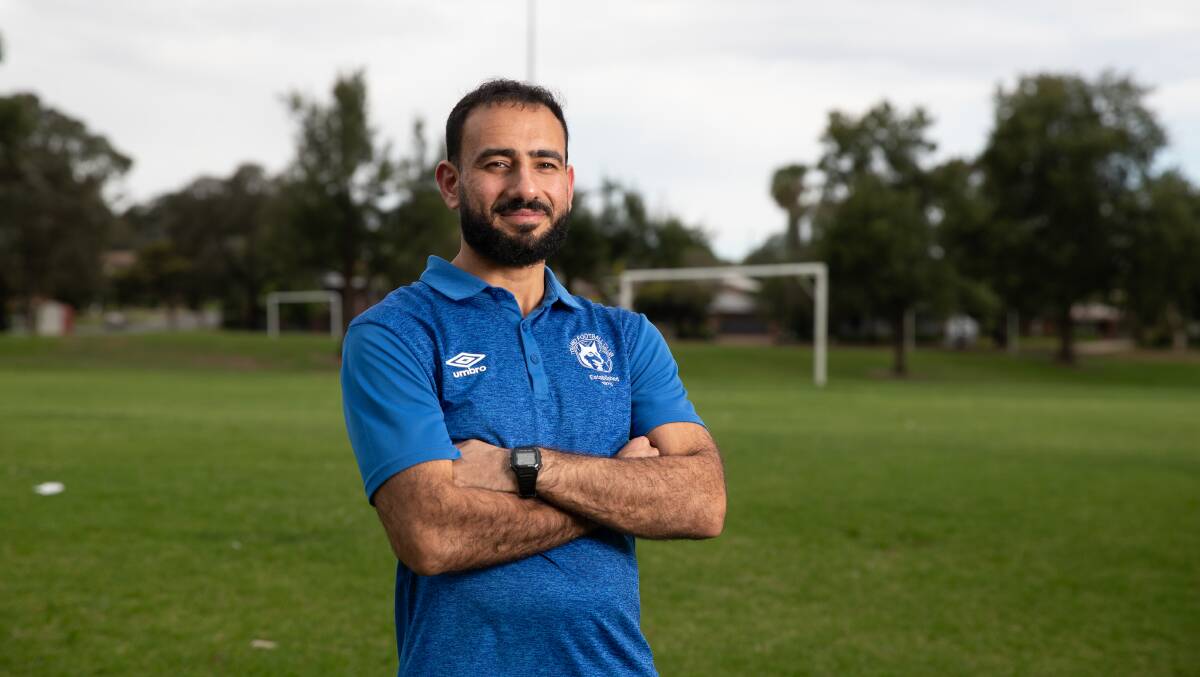 After one season with the club, Ahmed Al-Rubie has been appointed Tolland men's first grade soccer coach for the 2024 season - pictured at the club's home ground Kessler Park. Picture by Madeline Begley