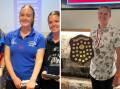 Turvey Park award winners Mikelli Garratt, Alexa Fellows, and Jessica Wendt, and Collingullie-Wagga best and fairest winner Jesse Goldski. Pictures supplied
