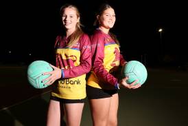GGGM netball young guns Jorja Vergano, 15, and Kewa Kahuroa, 14, are carving up the A grade court. Picture by Les Smith