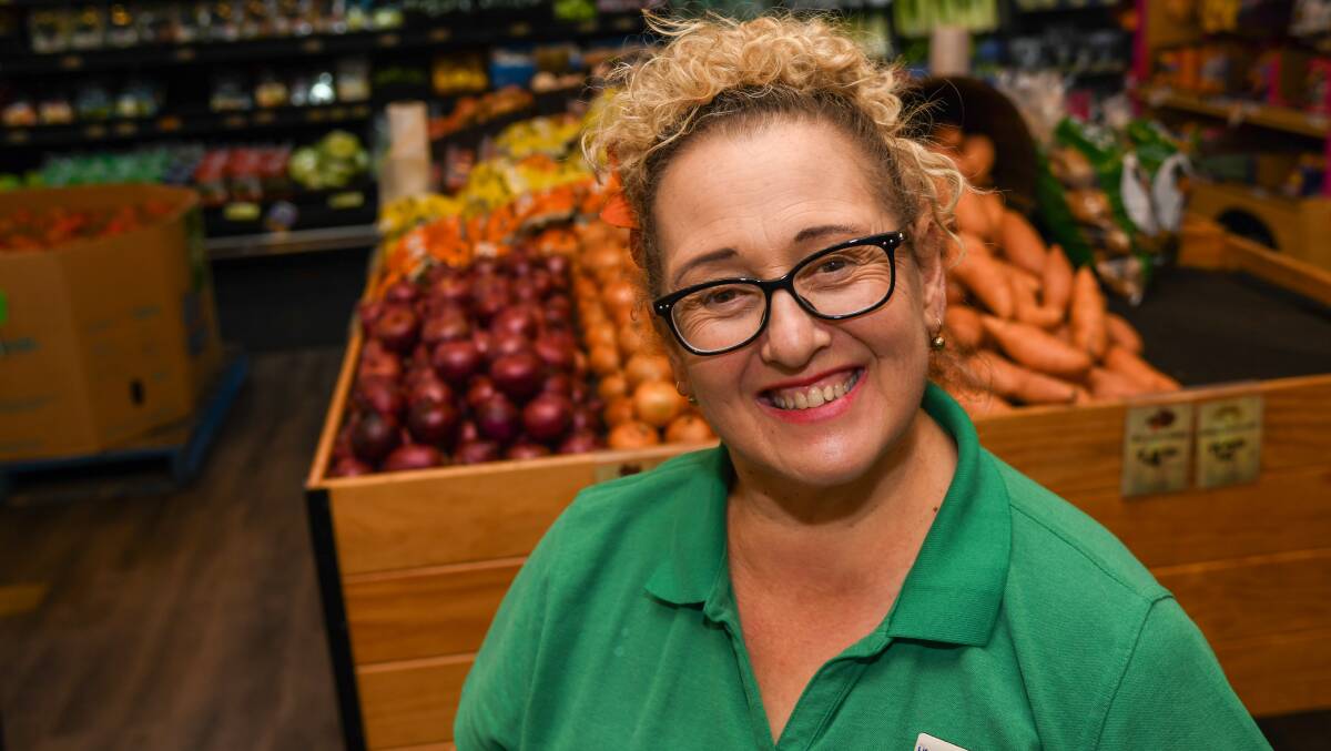 Aged care worker Mary Thomson shops at Turvey Park FoodWorks for clients who need assistance doing their groceries. Picture by Bernard Humphreys