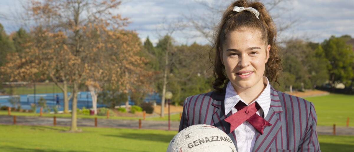 EXCELLING: Wagga local Clare Vearing is a Year 11 boarder at Genazzano FCJ College in Melbourne. She is about to represent her school on a netball tour of New Zealand. 