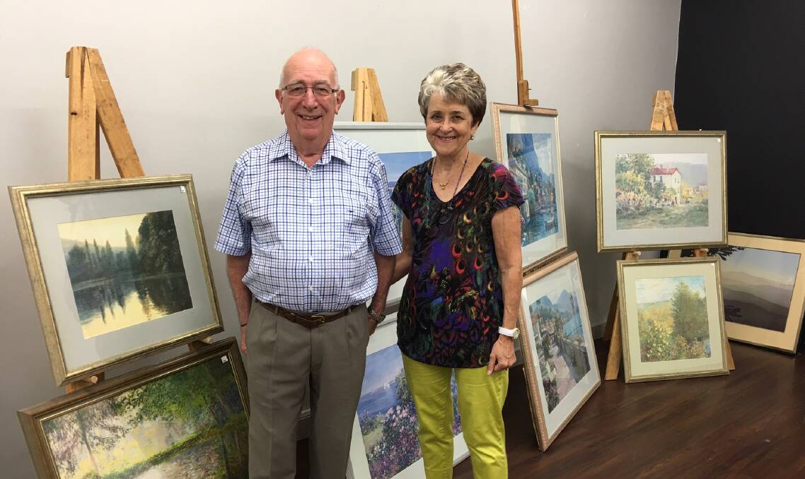 ARTISTIC HAVEN: Wagga Hospital Auxiliary president Rodney Parsons and treasurer Elizabeth Parsons. Picture: Supplied