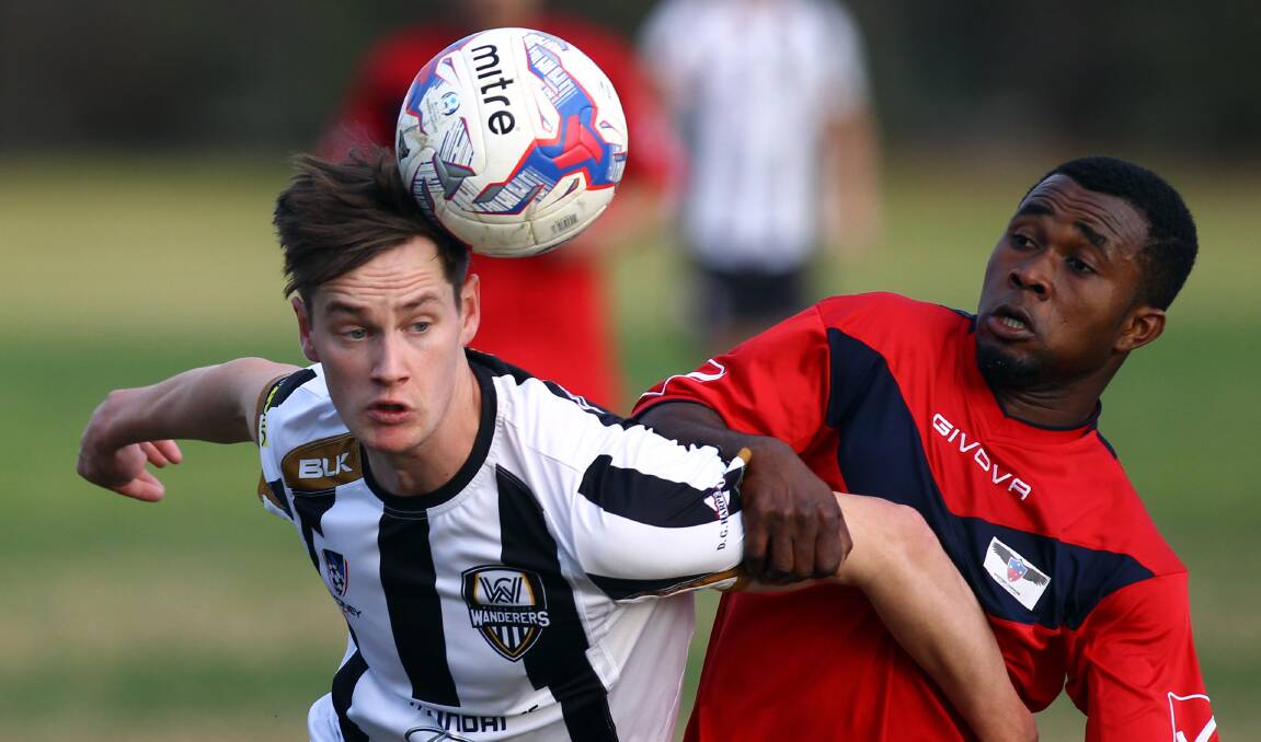 Henwood Park's Lachlan Davis in action with the Wagga City Wanderers last season. Picture: Les Smith 