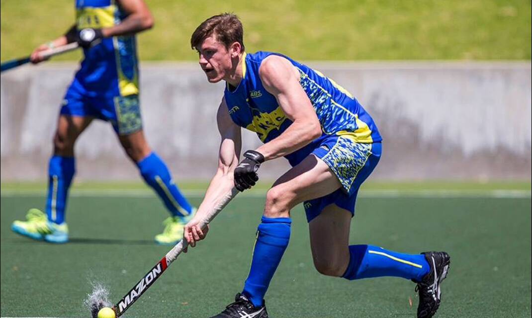 LASER FOCUS: Wagga's Dylan Martin in action for the Canberra Lakers during Australian Hockey League play in Perth last week. Picture: Supplied