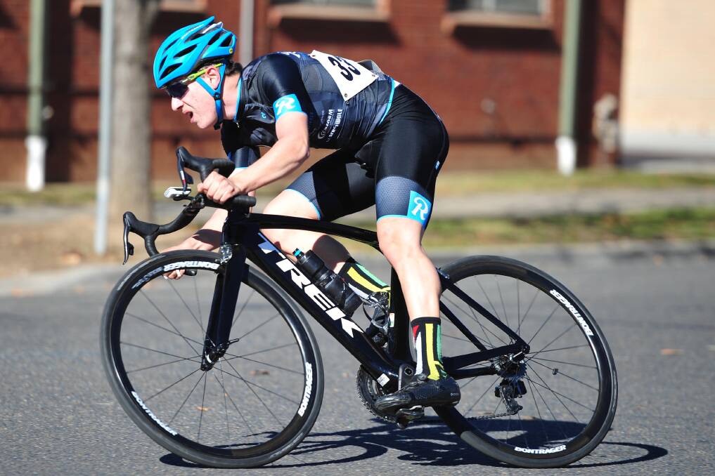 YOUNG GUN: Tolland Cycling Club’s Myles Stewart is among the favourites to take out the Wagga Madison on Wednesday along with teammate Brodie Pearse. Picture: Kieren L Tilly