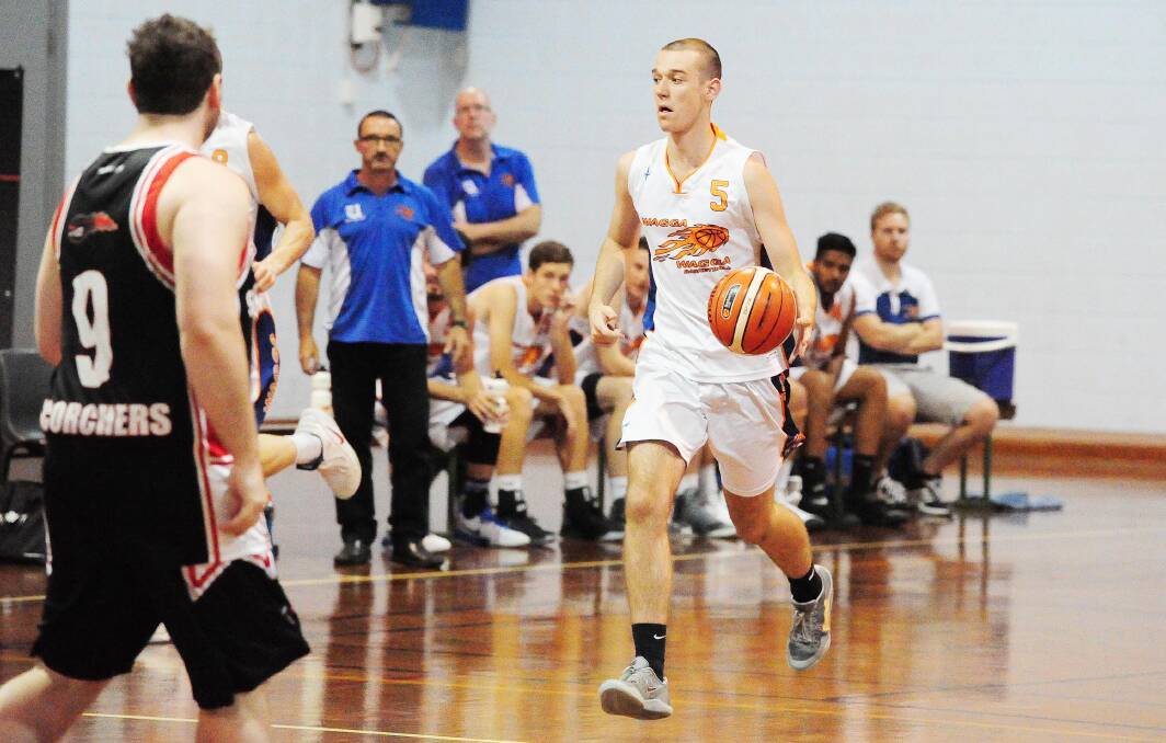 Bailey Lloyd in action with the Wagga Heat in March. 