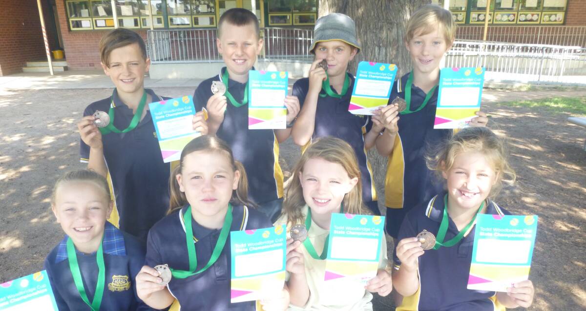 YOUNG GUNS: South Wagga Public School's Otis Irvin, Jack Stockton, Jude Vennell, Glibert Ruwald, Talea Manly, Lucy Davies, Lauren Treharne and Olivia Clarke. Picture: Supplied. 