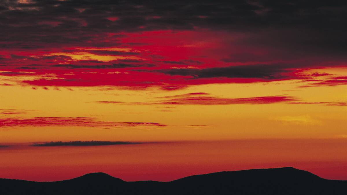 Sunrise over the Cocoparra Range, near Griffith. Image: Trevor Dreighton.