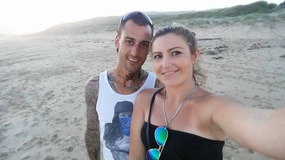 Renee Lenz with her fiance Andrew Tugrul. Ms Lenz died when her car hit a tree on the Princes Motorway at Bulli Tops on Saturday. Picture: Facebook