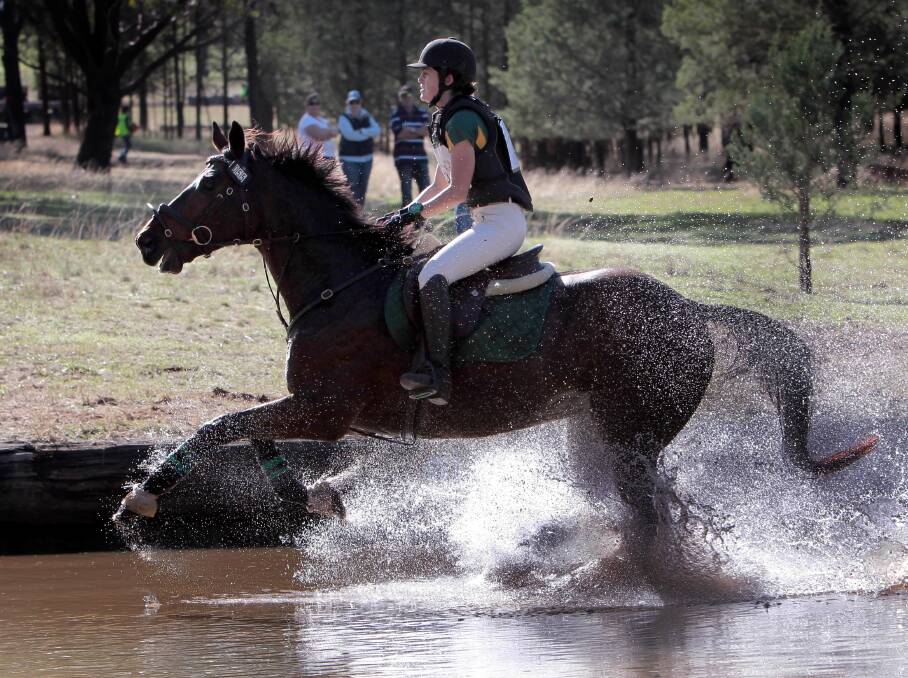 HORSE TRIALS: Samantha Harrison competing on Paddy's Luck during the Wagga Horse Trials in 2016. 
