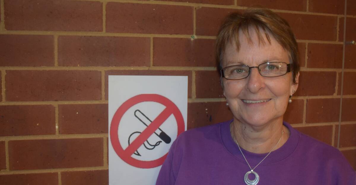  BUTT OUT: Kathy Schubach said her husband's "cruel" death from lung cancer makes her want to "snatch" cigarettes from smokers hands and force them to quit. 