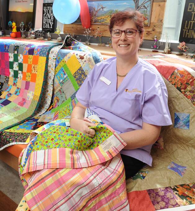 GENEROUS DONATION: Wendy Harvey has made 20 quilts and donated them to the mental health unit at Wagga Rural Referral Hospital. Picture: Laura Hardwick