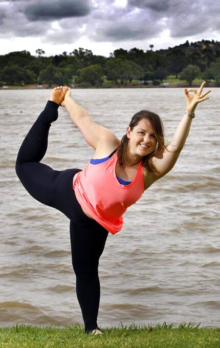 WELLBEING: Megan Crossfield from Holistic Well is hosting a yoga by the lake session to raise money and awareness for mental health. Picture: Les Smith