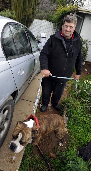 VICTIMS: Turvey Park resident Paul Diessel and his dog Rocco have been the victims of theft twice in a matter of weeks. Picture: Les Smith