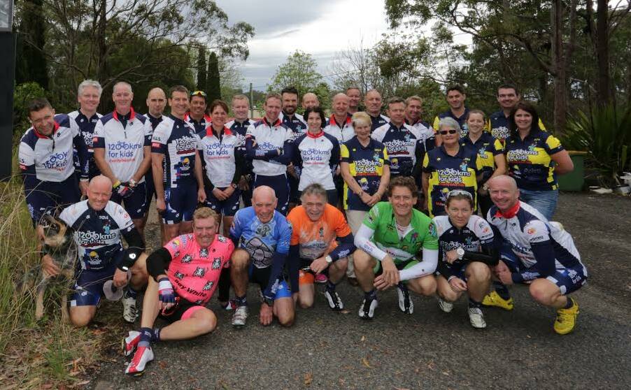 READY, SET, GO: Riders and support crew pictured during last year's 1200kms for Kids Ride for the Humpty Dumpty Foundation. Participants are preparing for the 2015 event, which leaves Brisbane on October 16.