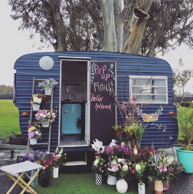 Amanda Bahr's van where she operates her mobile floristry business, My Floral Styling.