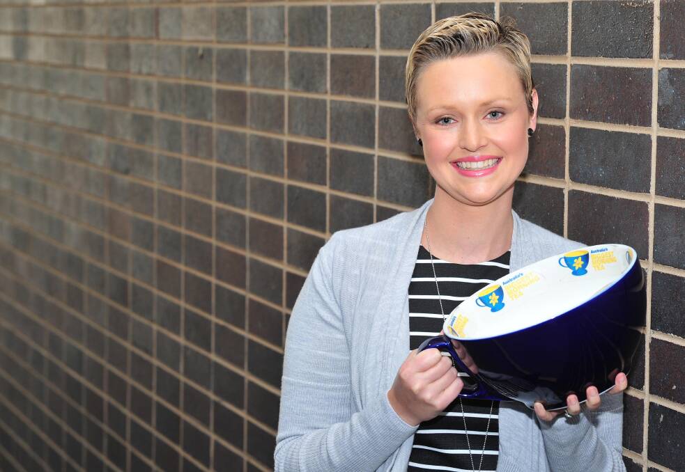 GIVING BACK: Wagga woman Rebecca Braid recently started volunteering at the Cancer Council after she completed treatment for breast cancer. Picture: Kieren L Tilly 