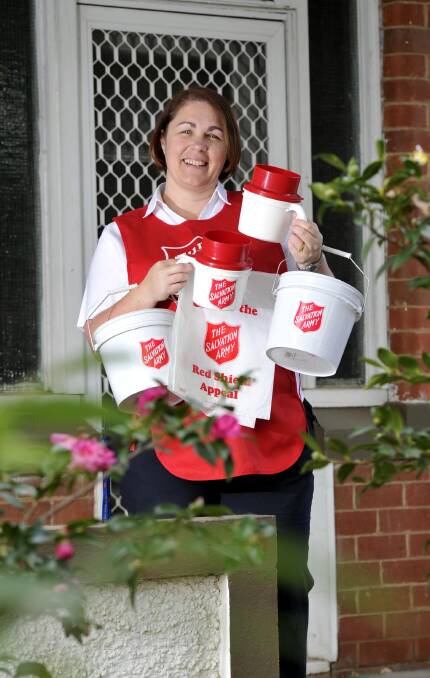 GIVE GENEROUSLY: Salvation Army officer, Captain Bindy Lupis, appeals for Wagga residents to donate their time and money to the Red Shield Appeal. Picture: Les Smith