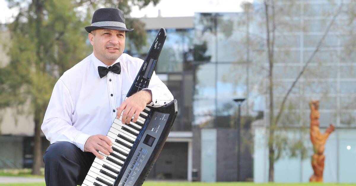 STARTING OVER: Dominic Vella, 51, is advocating for adult education after recently finishing a Bachelor of Music and has returned to Wagga to teach. Picture: Kieren L Tilly