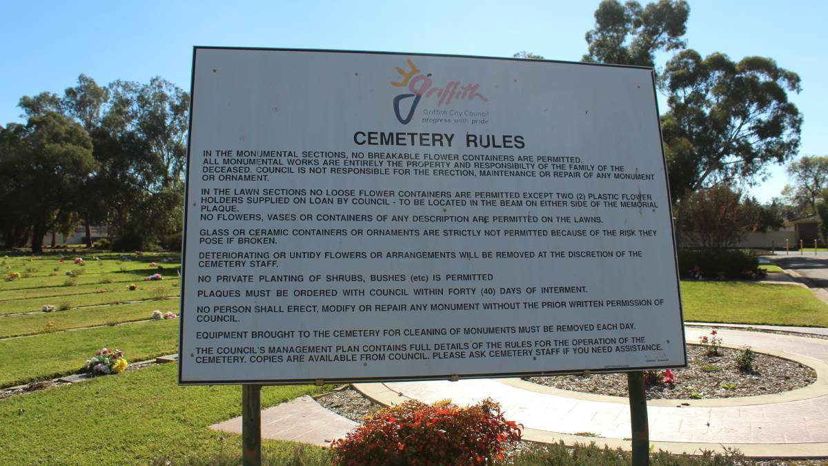 CEMETERY RULE CONFUSION: A number of those who attended Monday's meeting say they followed the rules but still had ornaments removed. 