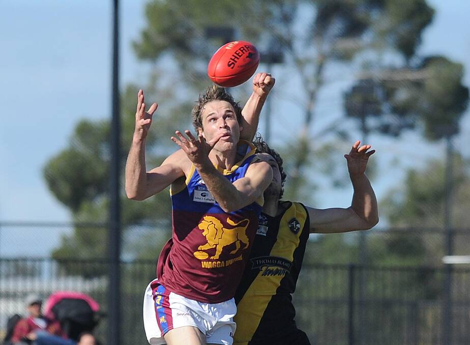 FREE: James Lawton in action for Ganmain-Grong Grong-Matong in his final game for the 2016 season. Picture: Laura Hardwick