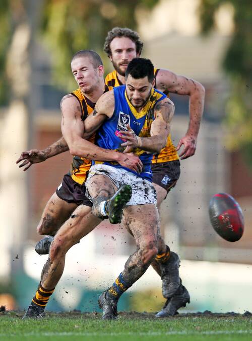 A look at Coolamon's Michael Gibbons in action for VFL club Williamstown.