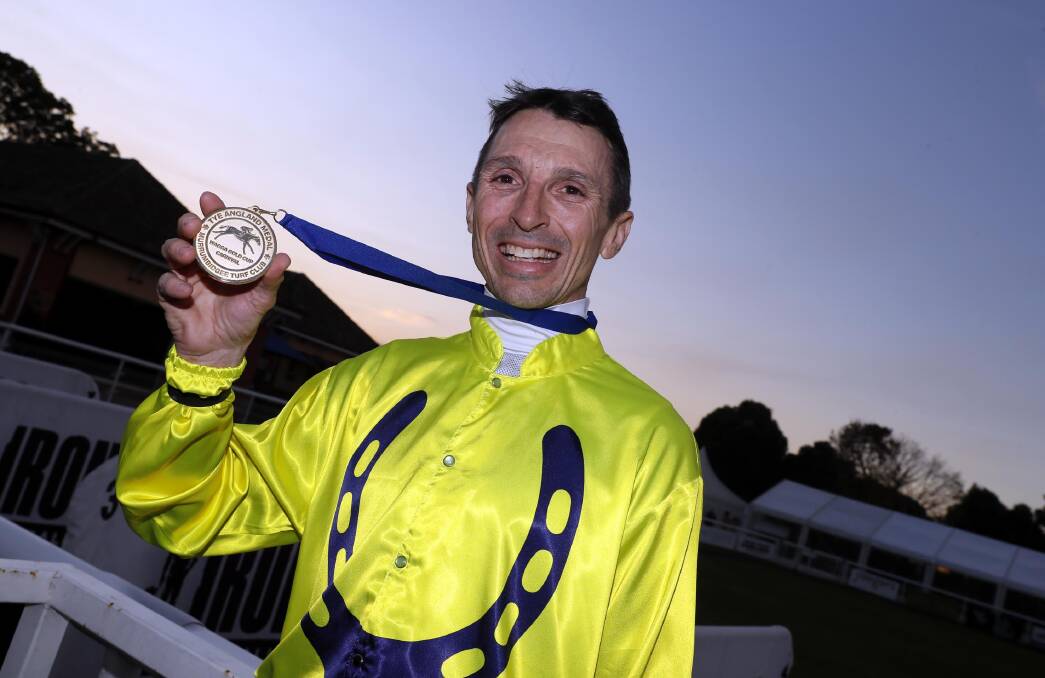 Wagga jockey Danny Beasley won the Tye Angland Medal for the leading rider at last year's Gold Cup carnival. Picture by Les Smith