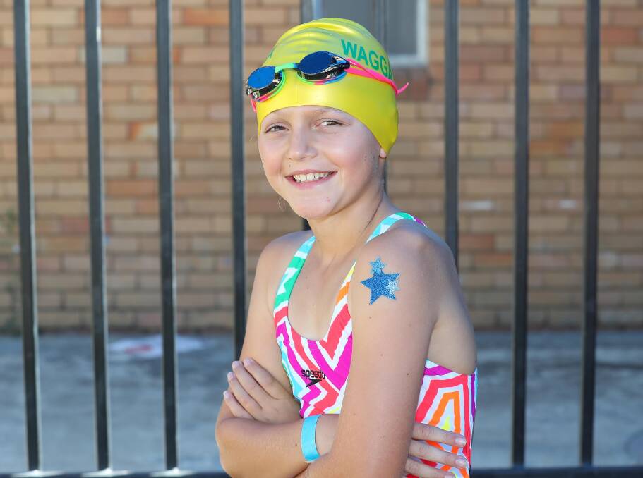 WELL PERFORMED: Madeline Angel, 10, was one of the top swimmers at Lake Albert Public School's carnival at Oasis Regional Aquatic Centre on Wednesday. Picture: Kieren L Tilly