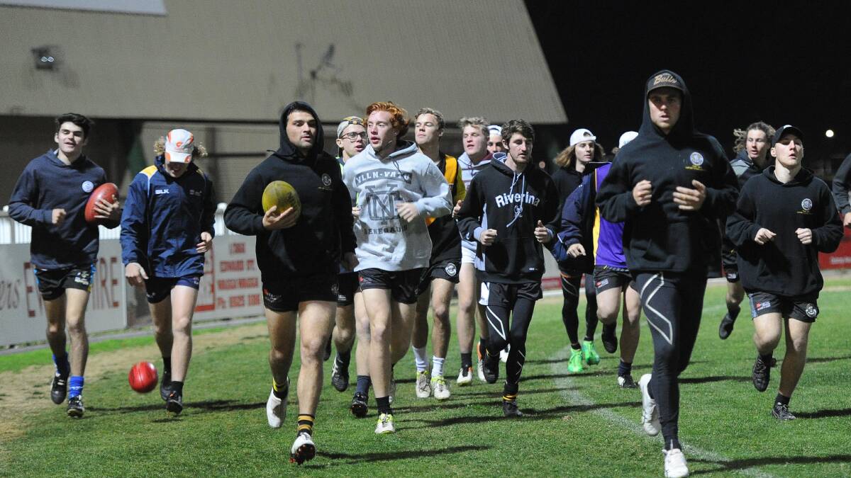 BOUNCING BACK: Wagga Tigers players go through their paces at training on Friday night as they look to bounce back from last week's draw to Turvey Park. Picture: Laura Hardwick