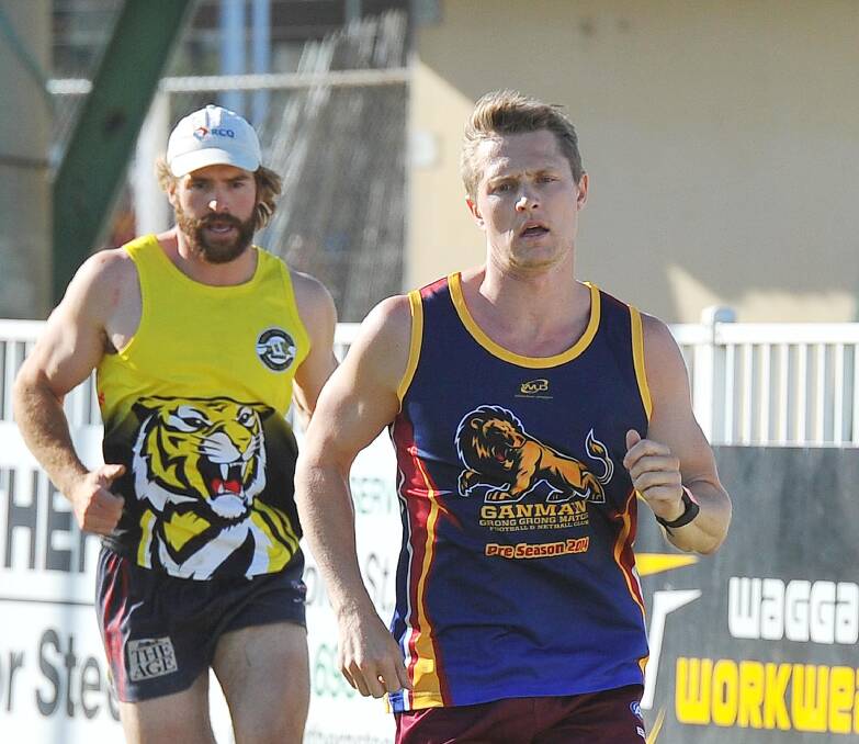 NEW SIGNING: Daniel Hitchens, in action at Wagga Tigers pre-season training in 2015, has joined Turvey Park for 2018. Picture: Kieren L Tilly