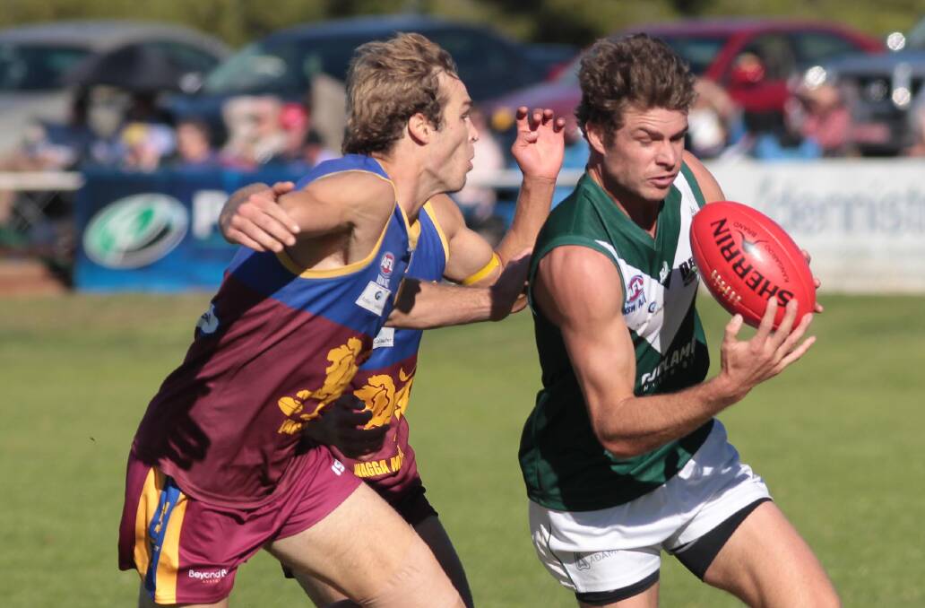 Luke Gerhard in action for Coolamon back in 2016. Picture: Les Smith
