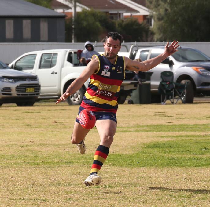MILESTONE: Bryce O'Garey in action in his 100th game on Saturday.
