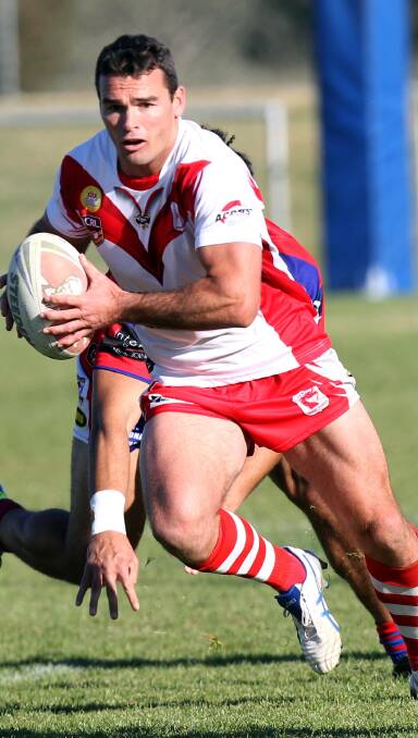 NO REGRETS: Temora star Daniel Fitzhenry make a break against Kangaroos last Saturday. He is not worried about Sunday's clash against Southcity. Picture: Les Smith