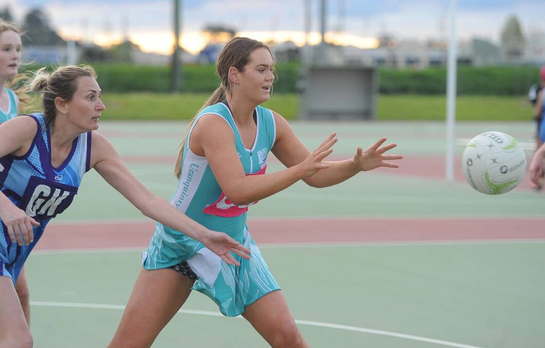 ONE TO WATCH: Hannah Finemore looms as a key player for Uranquinty, at either end of the court, in Saturday's grand final rematch against Shooting Stars. Picture: Laura Hardwick