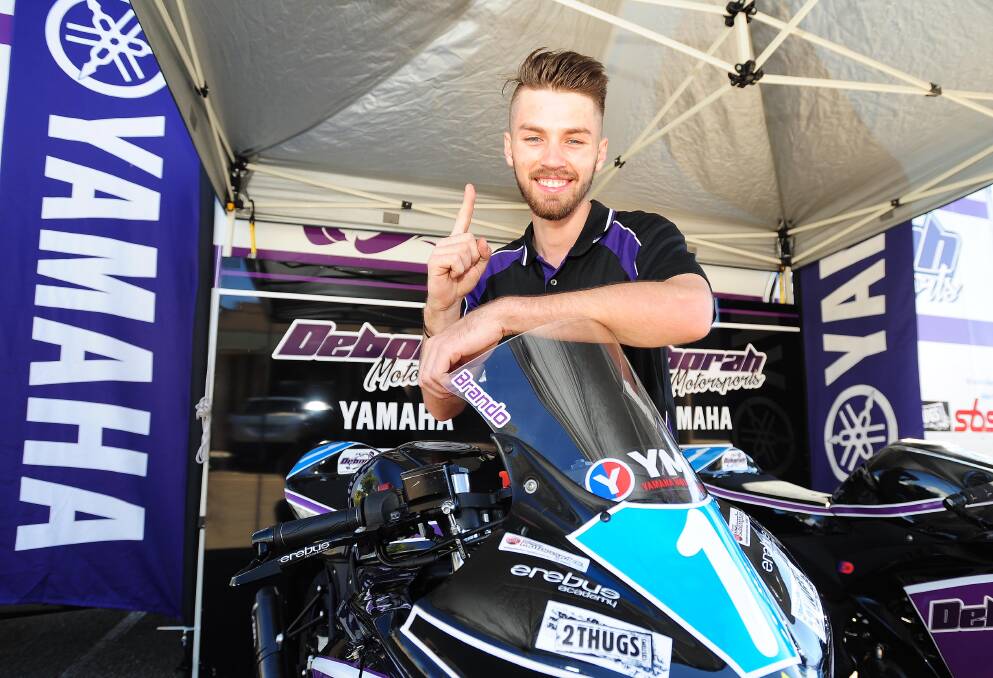 ON THE MEND: Brandon Demmery, pictured earlier this year, is in hospital in Melbourne after a bad crash at Phillip Island. Picture: Kieren L Tilly