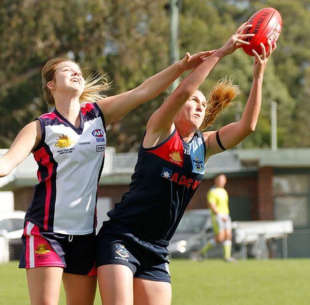 TALENTED ATHLETE: Ganmain footballer Clare Lawton (right) was selected by Greater Western Sydney (GWS) in the AFL Women's Draft on Wednesday.