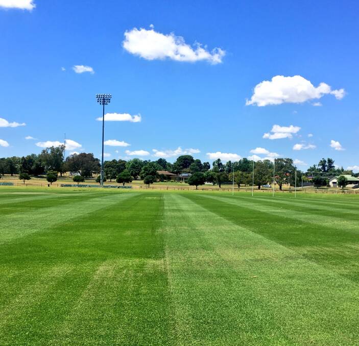 LOOKING GOOD: Narrandera Sportsground was in top condition when AFL officials inspected the ground on Monday ahead of the pre-season game to be held there in February.