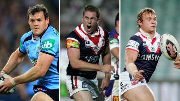 Brett Morris, Mitch Aubusson and Jake Friend will attend a sportsman's night in Wagga next month. Pictures by ACM