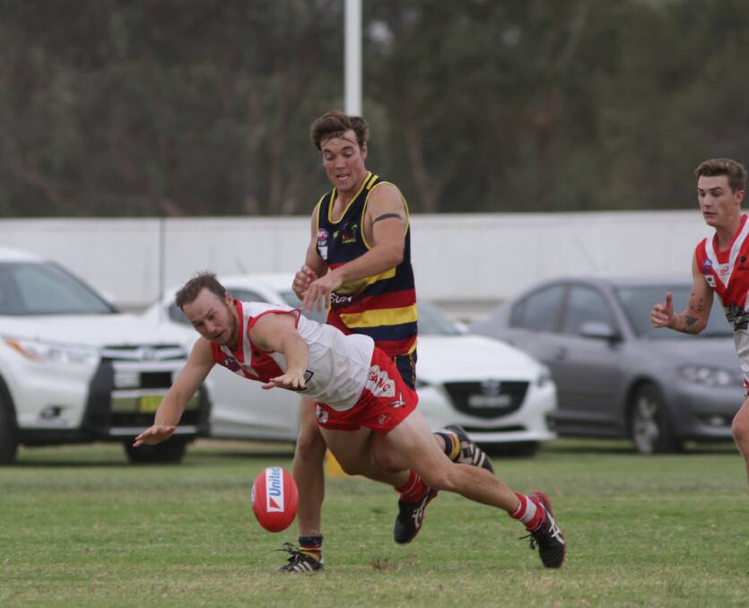 FINE PERFORMANCE: Griffith assistant coach Will Griggs continued his fine season with another strong game against Leeton-Whitton on Saturday.