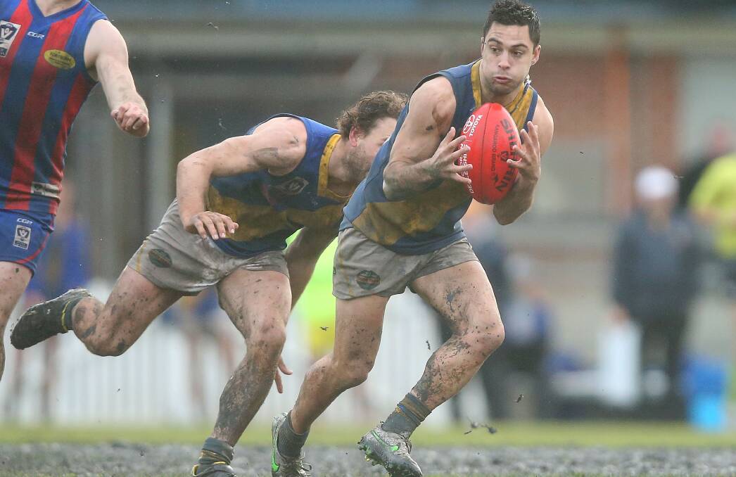 OVERLOOKED: Coolamon's Michael Gibbons in action for Williamstown earlier this year. He was not picked up in Monday's rookie draft. Picture: Getty Images