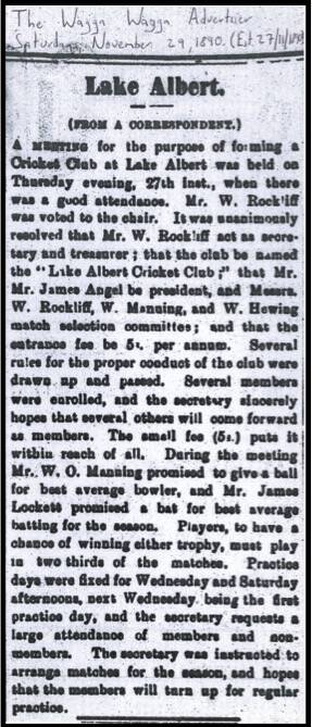 The article in The Daily Advertiser on November 29, 1890.