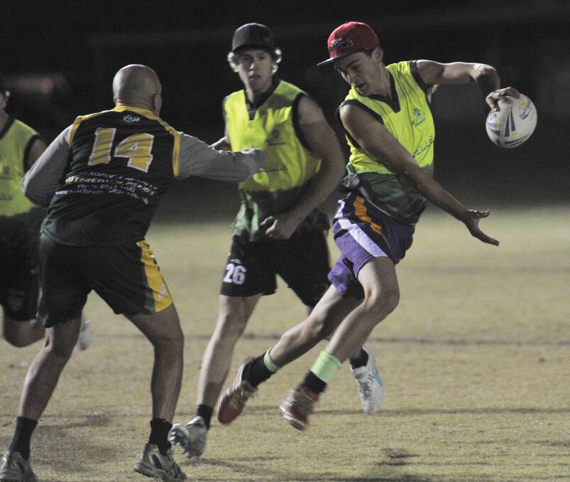 DANGER MAN: Jim's Mowing Casuals' Brocke Argus in action in the 2012 grand final. Argus is one of the key men for his team in Tuesday night's grand final. 