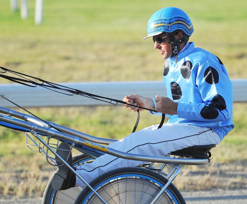 STRONG CHANCES: Junee Reefs trainer-driver Matthew Harris has five pacers in at Wagga on Friday night and is hoping for some luck. Picture: Kieren L Tilly