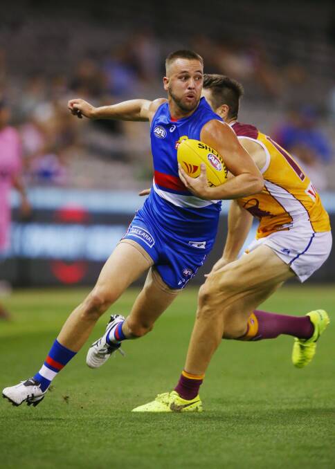 READY TO GO: Wagga's Matt Suckling in action for Western Bulldogs against Brisbane Lions during the JLT Community Series. Picture: Getty Images