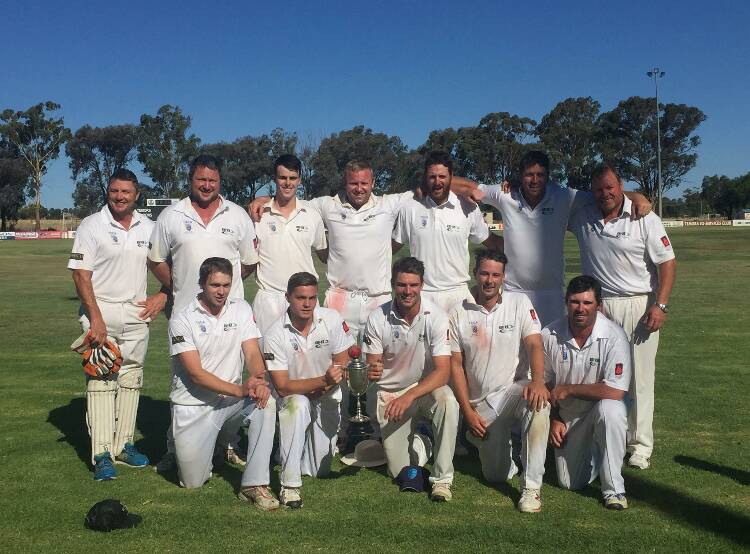 SUCCESS: Temora's O'Farrell Cup team that retained the Cup against Holbrook at Nixon Park on Sunday.