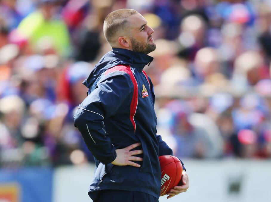 LEFT OUT: Wagga footballer Matt Suckling at Western Bulldogs' final training session on Thursday before being left out of the team. Picture: Getty Images