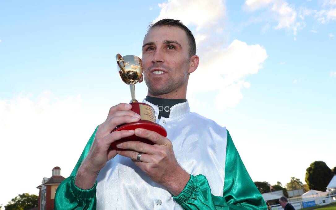 Tye Angland with the Wagga Gold Cup earlier this year. Picture: Les Smith