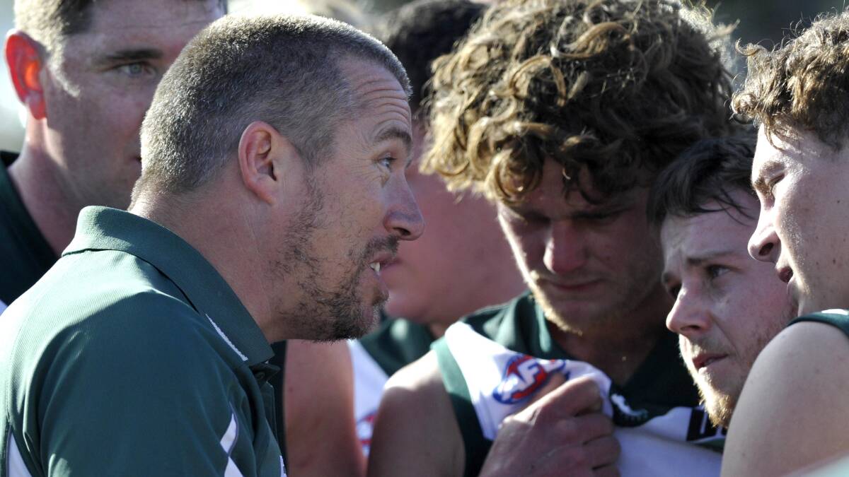 TOUGH TASK: Coolamon coach Matt Hard is trying to find the answer to the Hoppers' current struggles. Picture: Les Smith
