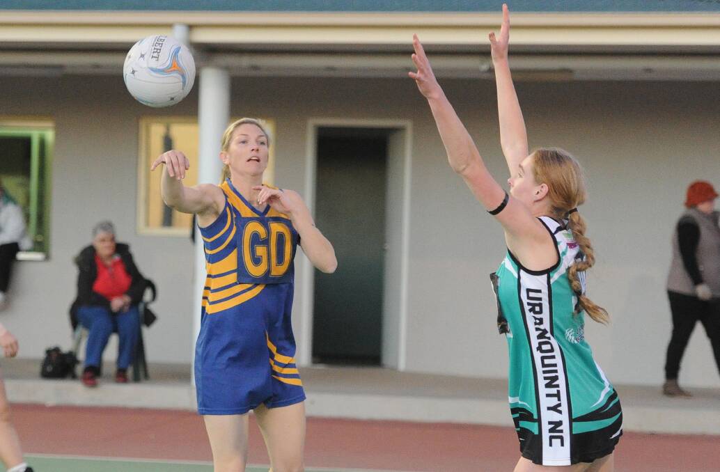 STRENGTH: Turvey Park goal defence Sara Schneider in action earlier in the Wagga A grade netball season. Schneider has been a shining light for Turvey Park this season. Picture: Laura Hardwick